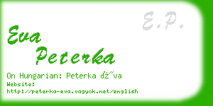eva peterka business card